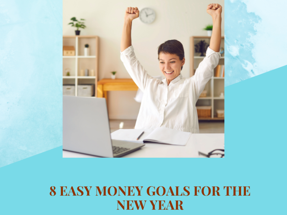 8 Money Goals for New Year. A new year is the perfect opportunity to have a list of goals to set for yourself. Here are 8 Easy Money Goals for for the New Year....